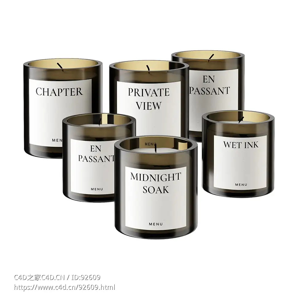 Menu香薰蜡烛3D模型素材下载Olfacte Scented Candles by Menu