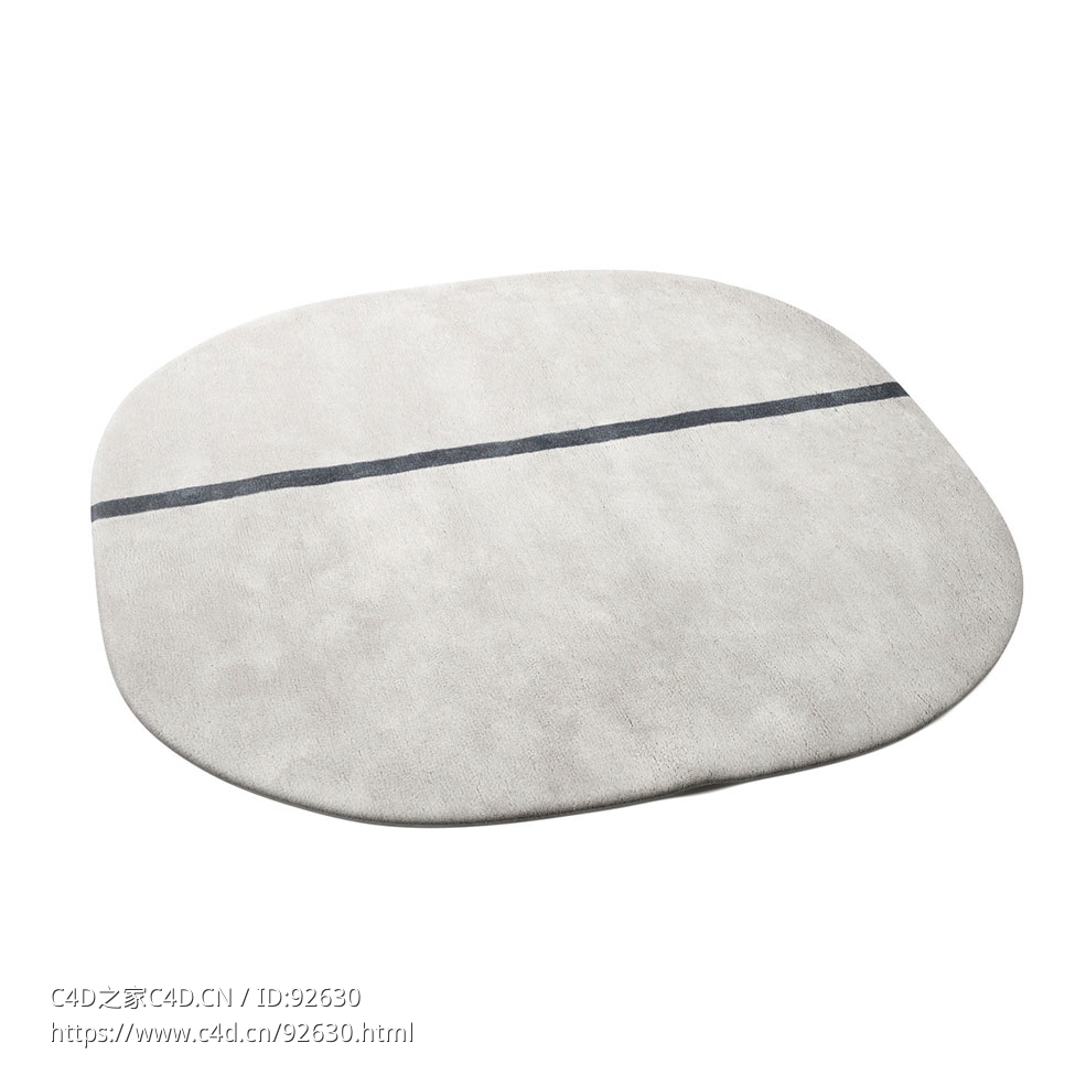 诺曼哥本哈根乌娜方形地毯 140x1403D模型素材下载Oona Carpet 140x140 by Normann Cop