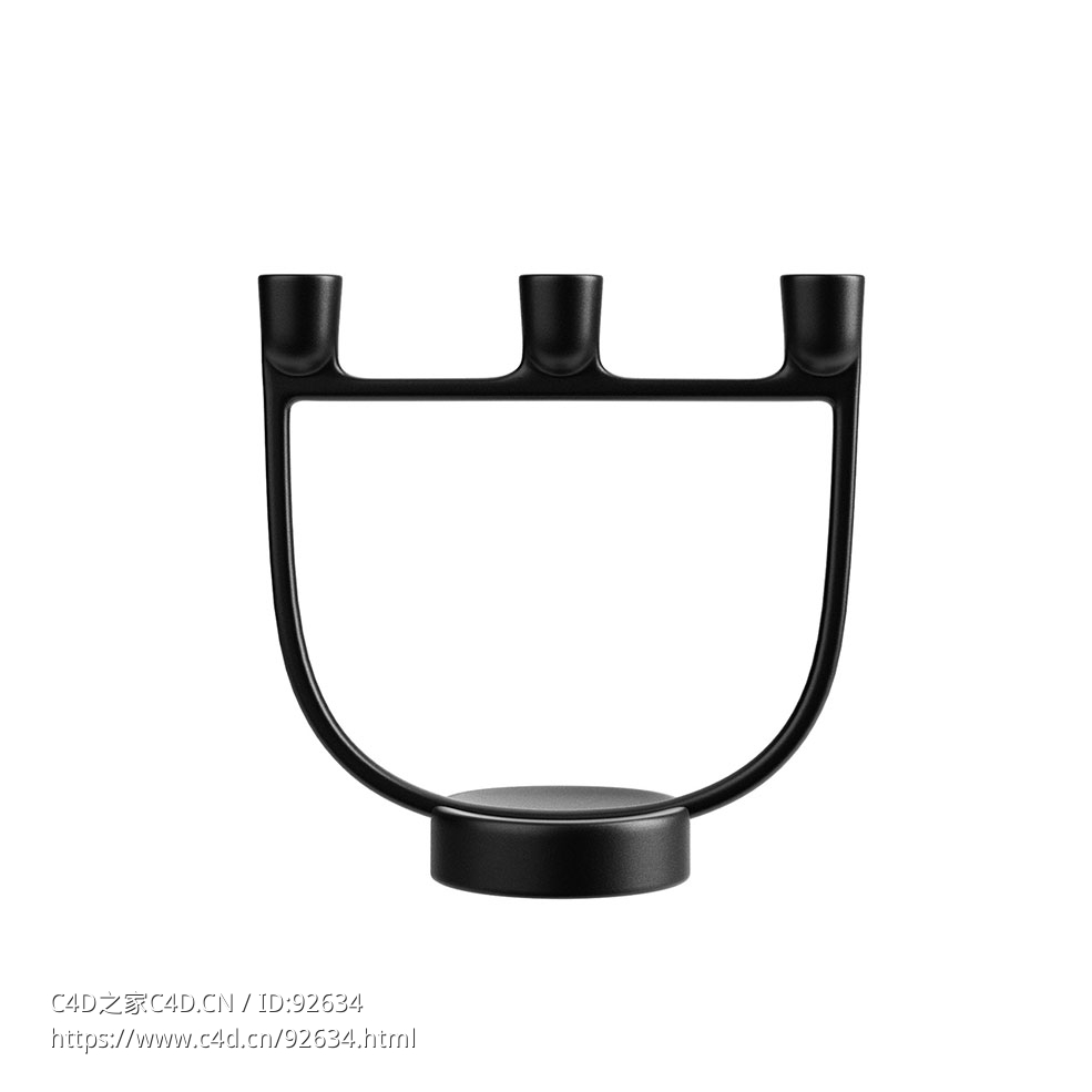 慕托开放式烛台烛光台3D模型素材下载Open Candelabra Candle Holder by Muuto