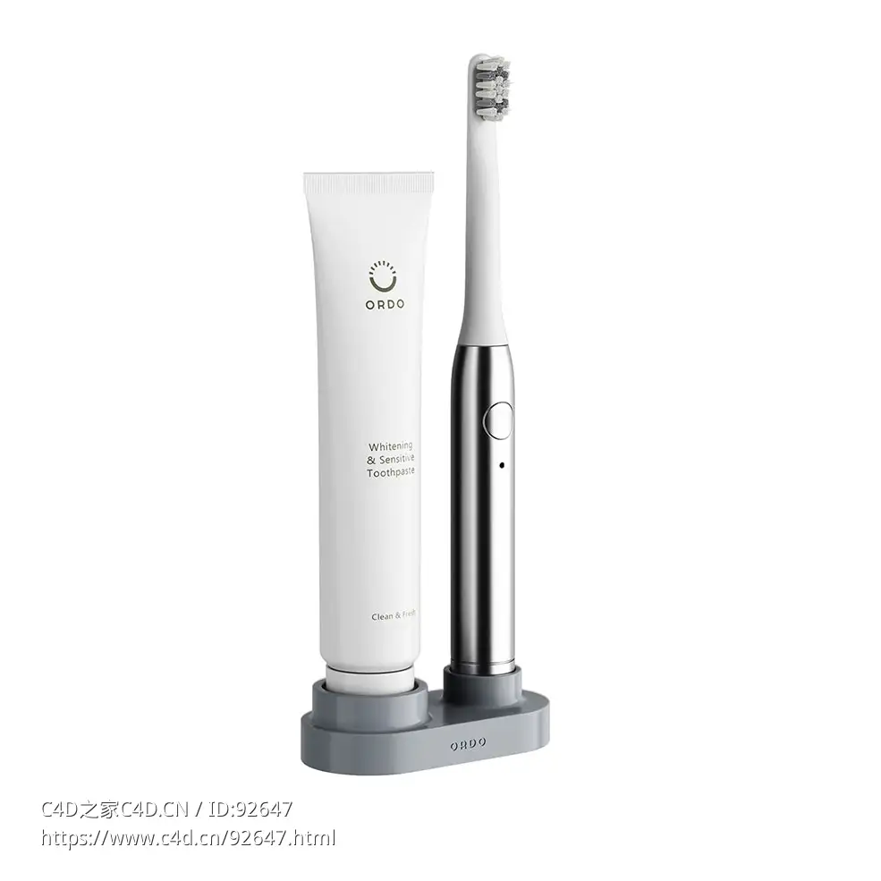 奥朵便携式牙刷3D模型素材下载Ordo Portable Brush by Ordo