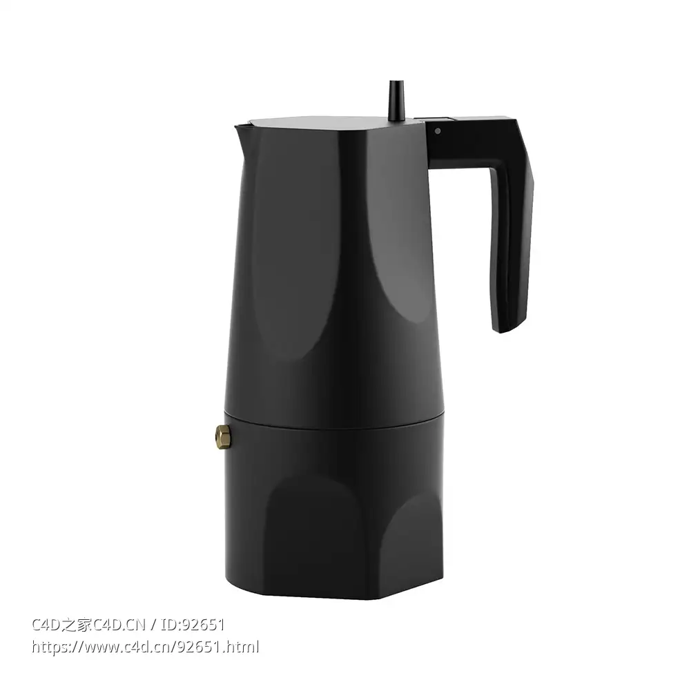 阿莱西奥希迪安娜咖啡壶3D模型素材下载Ossidiana Coffee Maker by Alessi