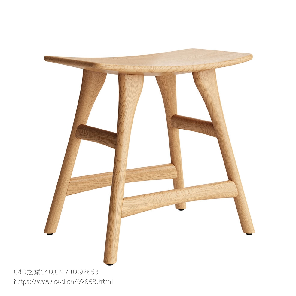意饰家奥索矮凳3D模型素材下载Osso Stool by Ethnicraft - C4D之家 - 2128.jpg