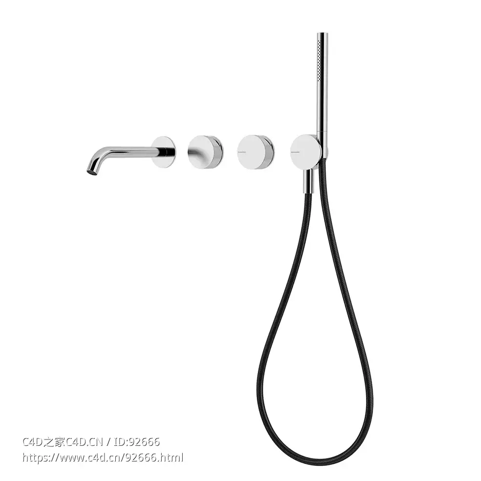 麦克罗OX淋浴龙头3D模型素材下载OX Shower Taps by Makro