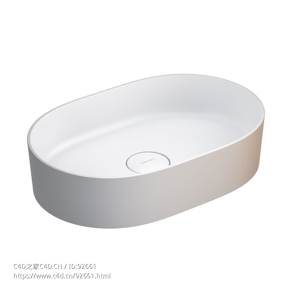 欧米勒斯OVO M+洗手盆3D模型素材下载Ovo M+ Washbasin by Omnires