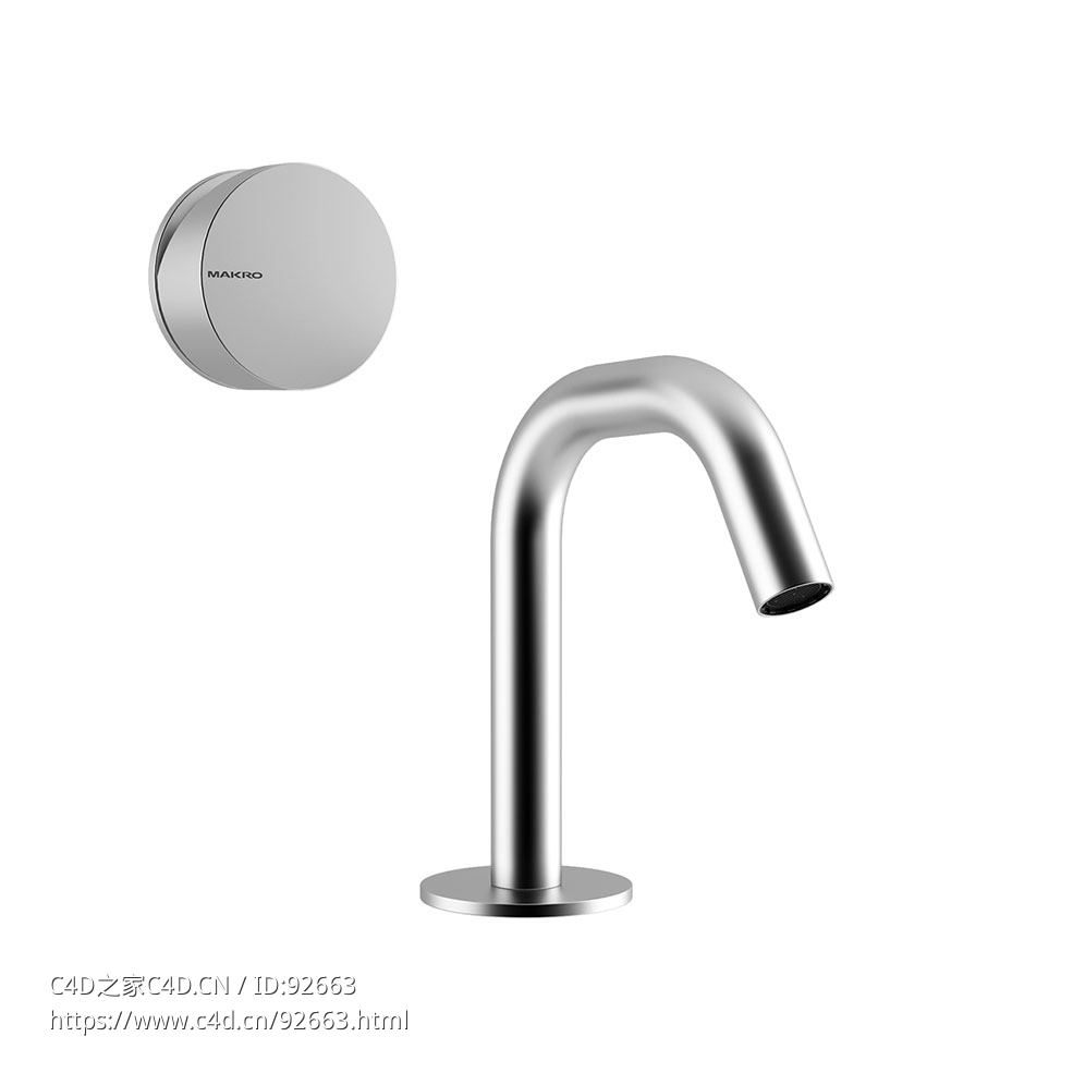 麦克罗OX净身器龙头3D模型素材下载OX Bidet Tap by Makro