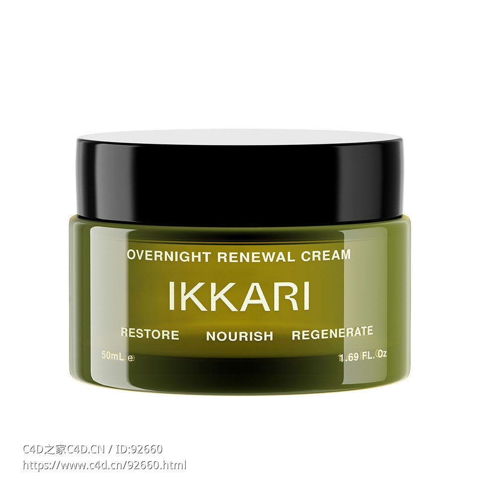 依卡丽焕新晚霜 50ml3D模型素材下载Overnight Renewal Cream 50ml by Ikkari