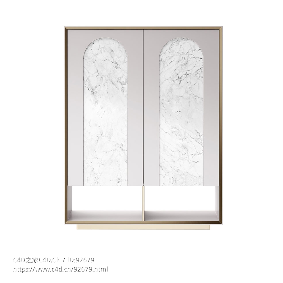 凯必得帕拉迪奥高柜3D模型素材下载Palladio Highboard by Capital Collection - C4D之家 - 2154.jpg