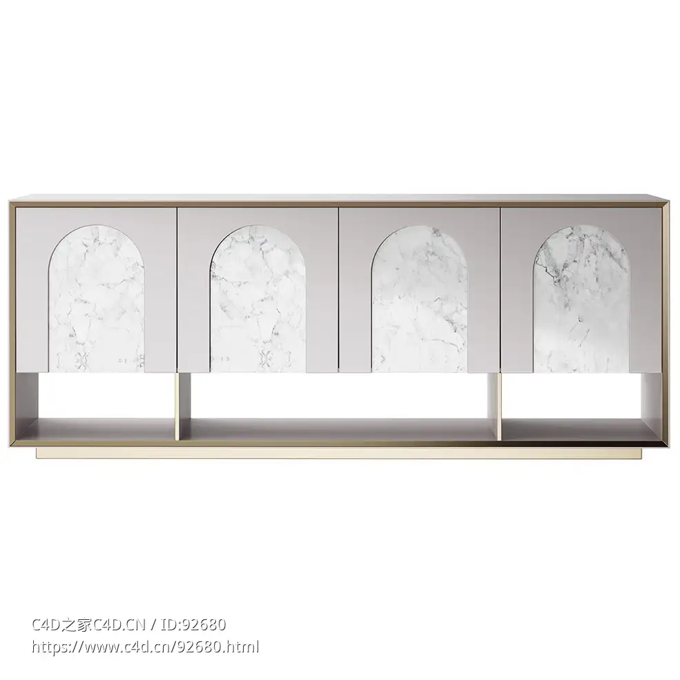 凯必得帕拉迪奥边柜3D模型素材下载Palladio Sideboard by Capital Collection