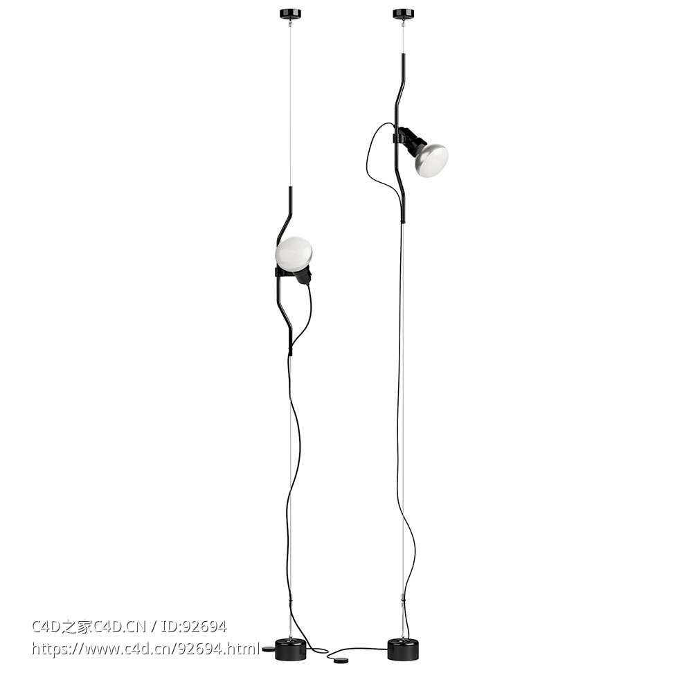 佛洛斯括号吊灯3D模型素材下载Parentesi Pendant Lamp by Flos - C4D之家 - 2169.jpg