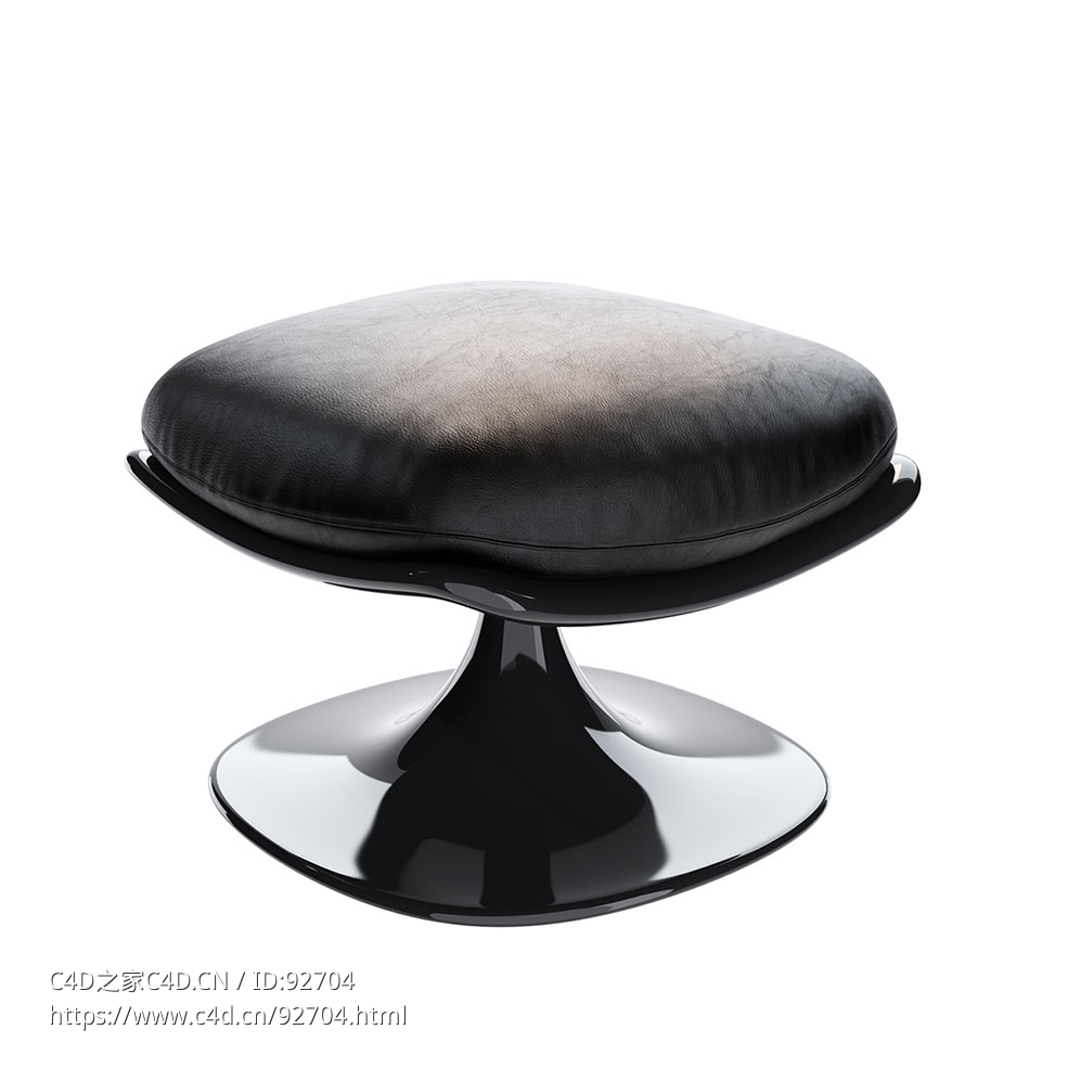 米诺特帕蒂休闲脚凳3D模型素材下载Pattie Lounge Footstol by Minotti