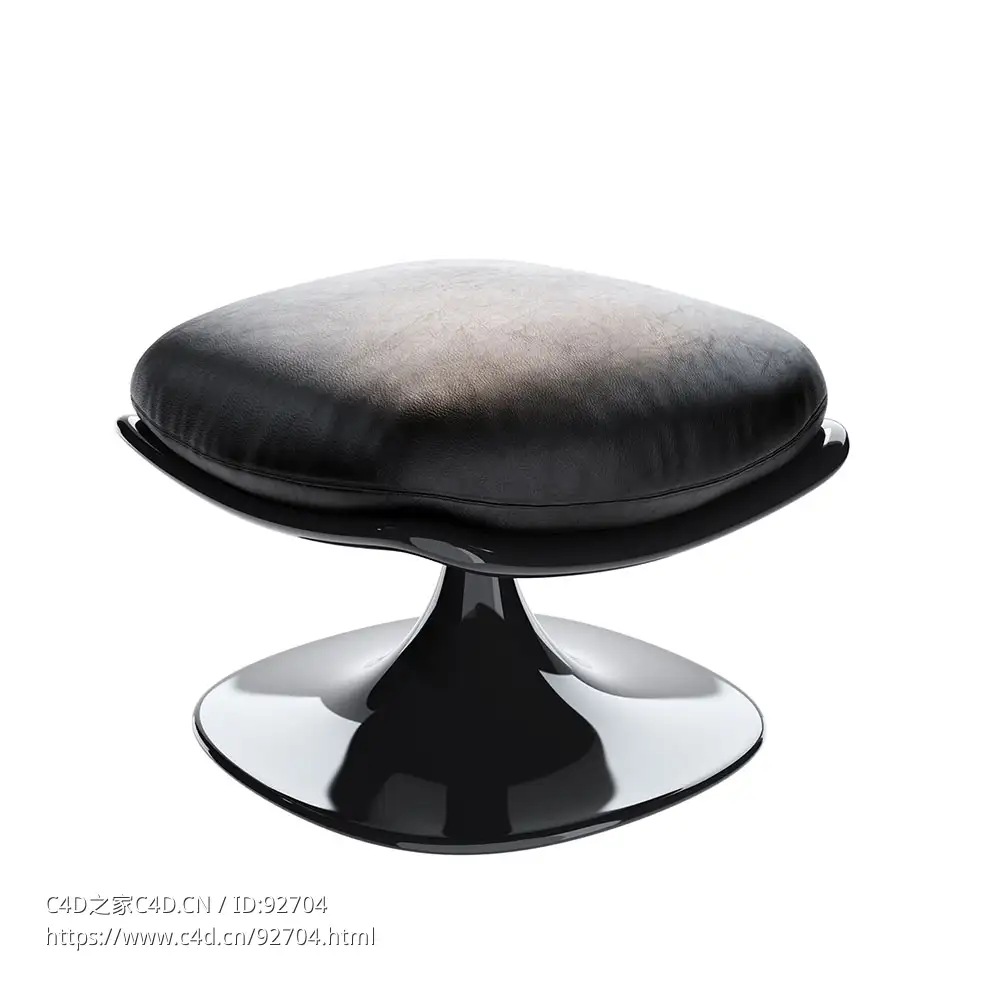 米诺特帕蒂休闲脚凳3D模型素材下载Pattie Lounge Footstol by Minotti