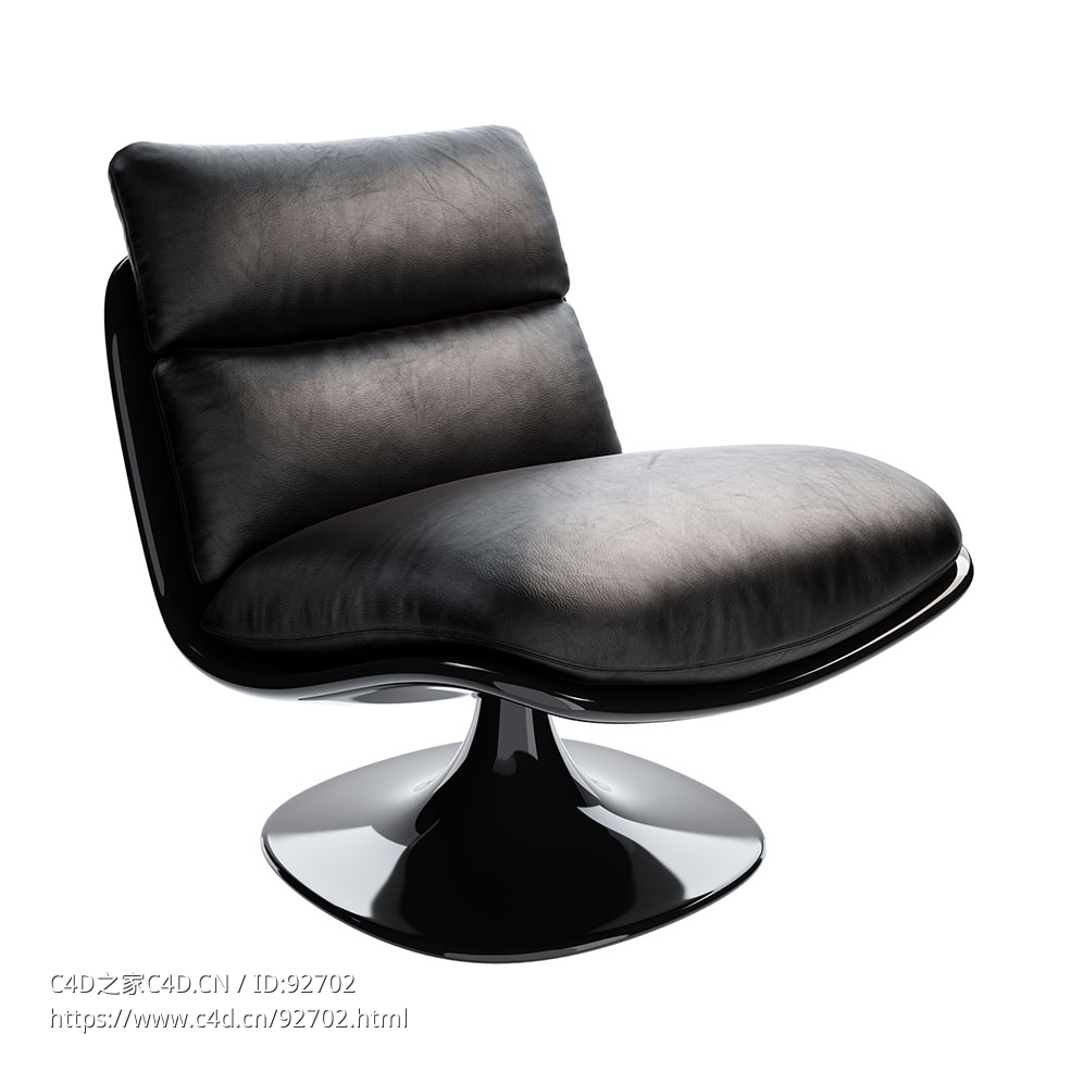 米诺特帕蒂休闲扶手椅3D模型素材下载Pattie Lounge Armchair by Minotti