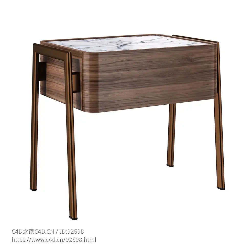 博纳尔多帕图床头柜3D模型素材下载Partout Bedside Table by Bonaldo