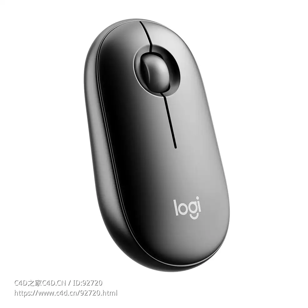 罗技鹅卵石鼠标2代M350S3D模型素材下载Pebble Mouse 2 M350S by Logitech