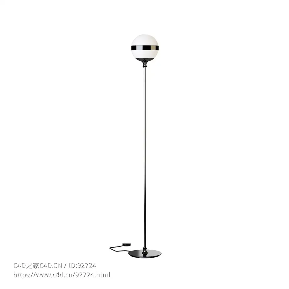 维斯托西佩吉PT玻璃落地灯3D模型素材下载Peggy PT Glass Floor Lamp by Vistosi