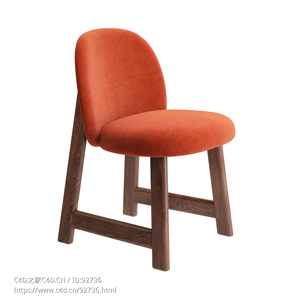 莫罗索品牌菲比软包椅3D模型素材下载Pheaby Upholstered Chair by Moroso - C4D之家 - 2211.jpg