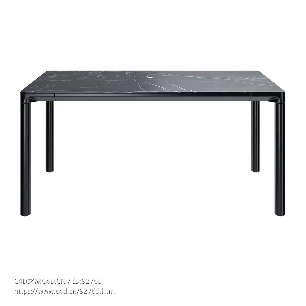 腓特烈家具品牌铝制飞行员咖啡桌3D模型素材下载Piloti Alu Coffee Table by Frederici