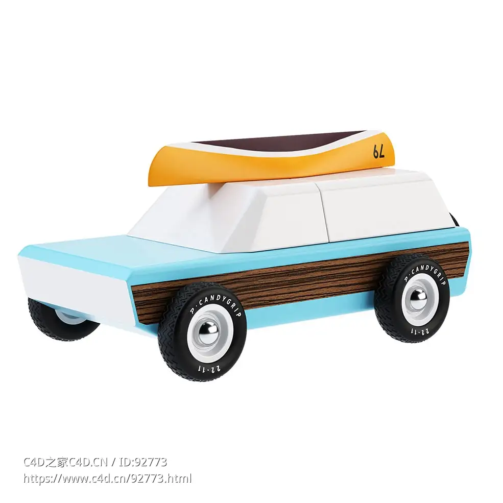糖果实验室品牌先锋经典玩具车3D模型素材下载Pioneer Classic Toy Car by Candylab To