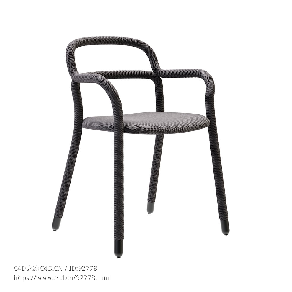 米德吉品牌皮皮P扶手椅3D模型素材下载Pippi P Armchair by Midj