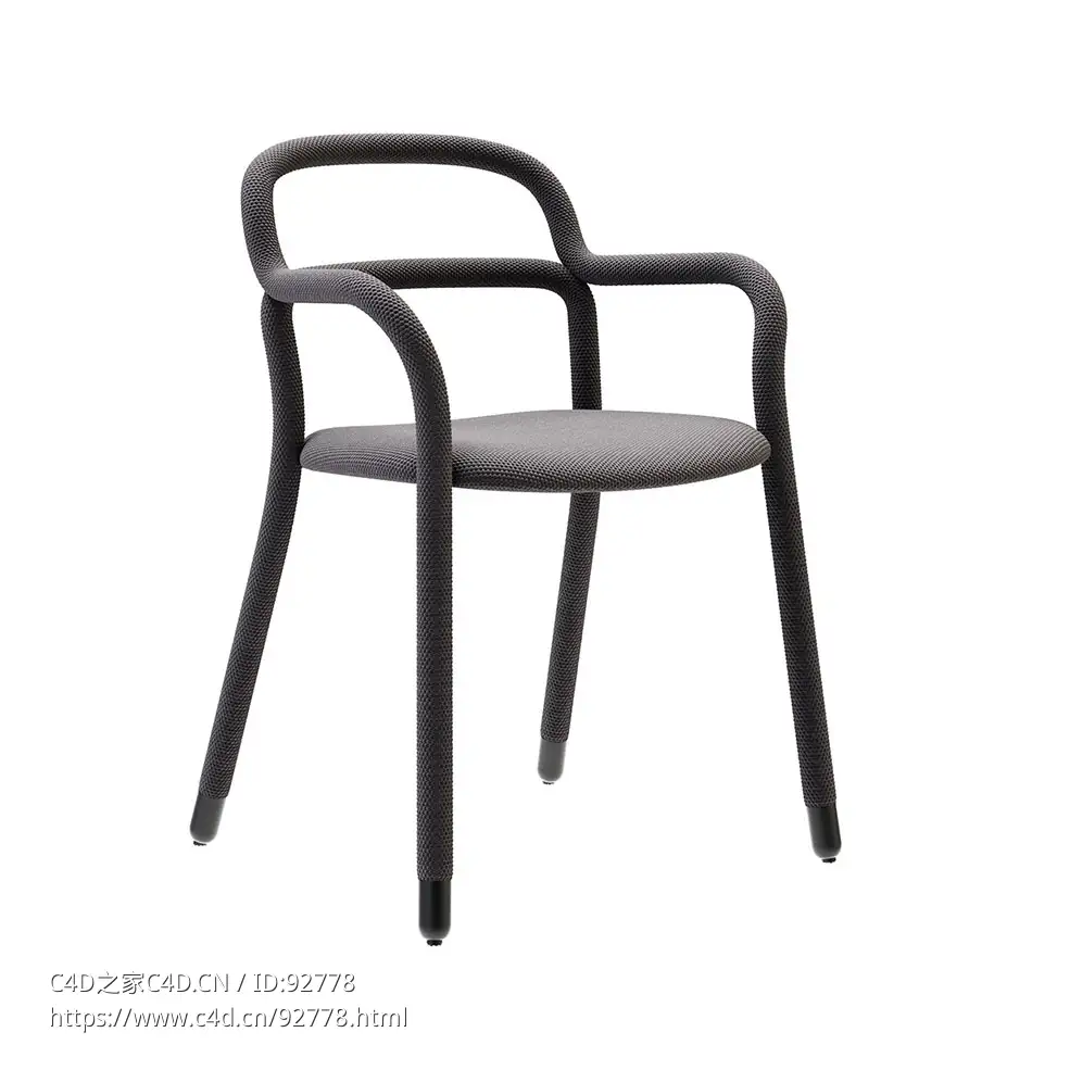 米德吉品牌皮皮P扶手椅3D模型素材下载Pippi P Armchair by Midj - C4D之家 - 2253.jpg