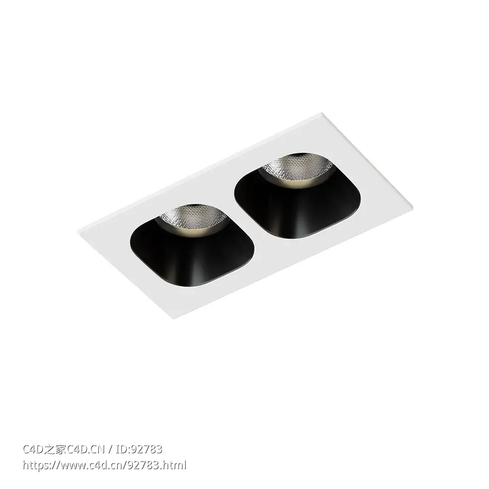 韦弗&杜克雷品牌皮罗2嵌入式天花射灯3D模型素材下载Pirro 2 Ceiling Recessed Spot Do