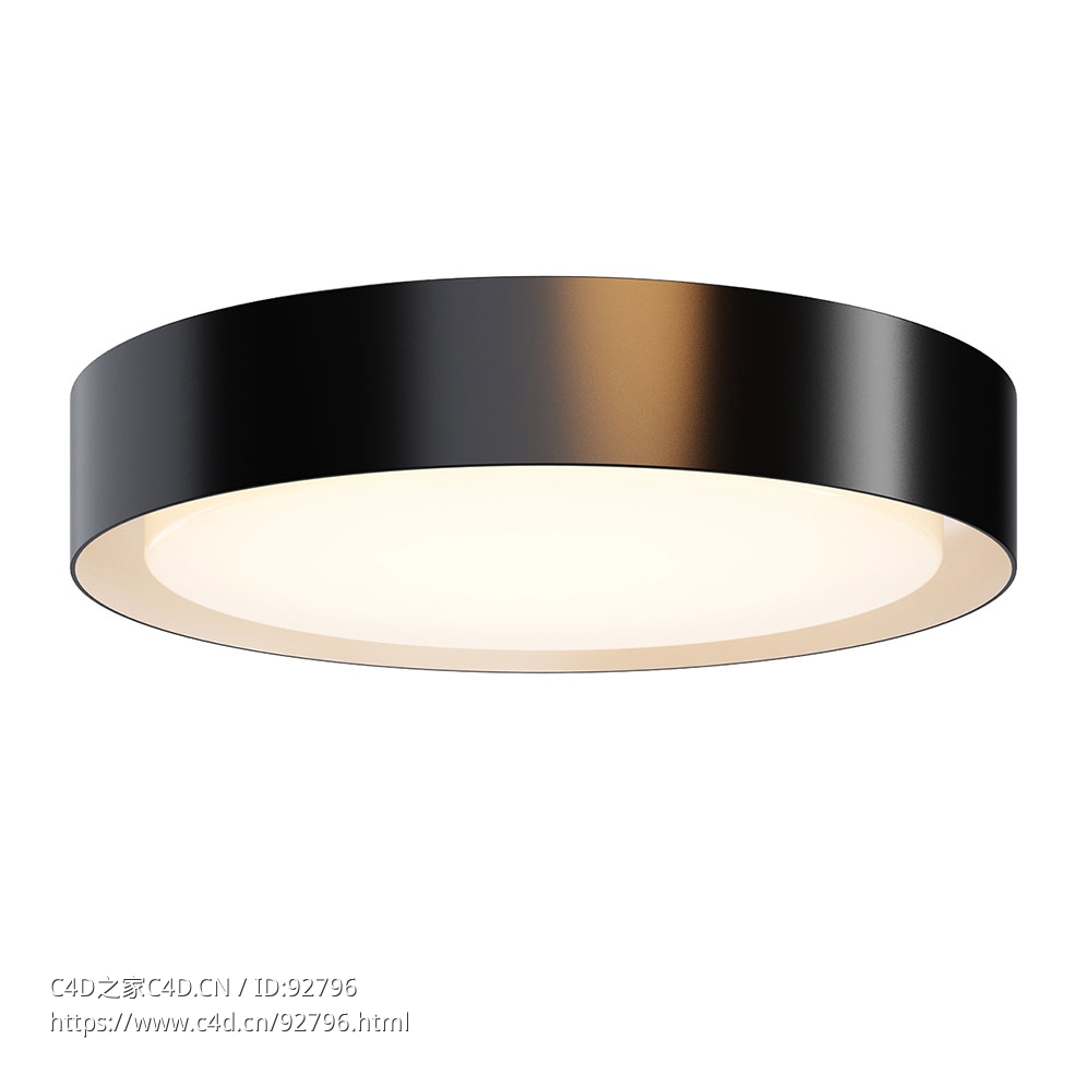 马塞特品牌普拉夫吸顶灯3D模型素材下载Plaff-On! Ceiling Lamp by Marset