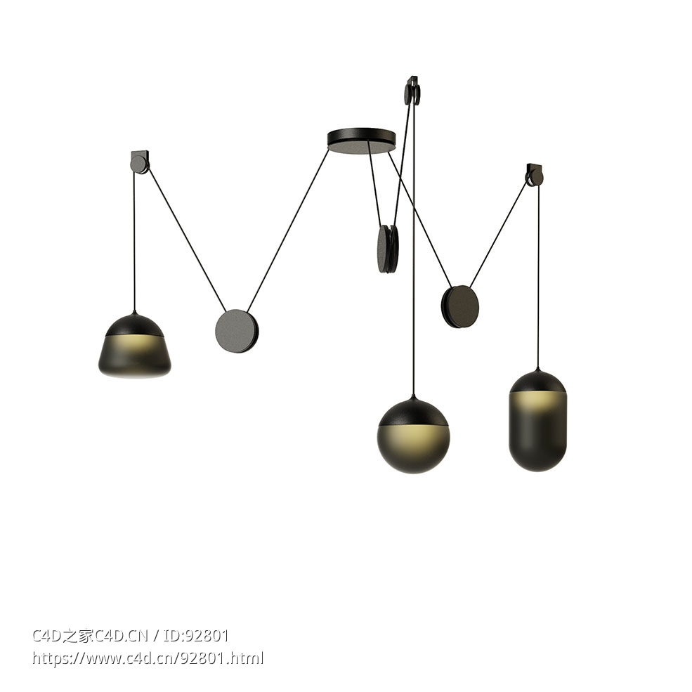 布罗基斯品牌行星吊灯PC12363D模型素材下载Planets Pendant Lamp PC1236 by Brokis