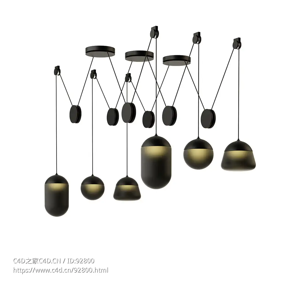 布罗基斯品牌行星吊灯PC12353D模型素材下载Planets Pendant Lamp PC1235 by Brokis