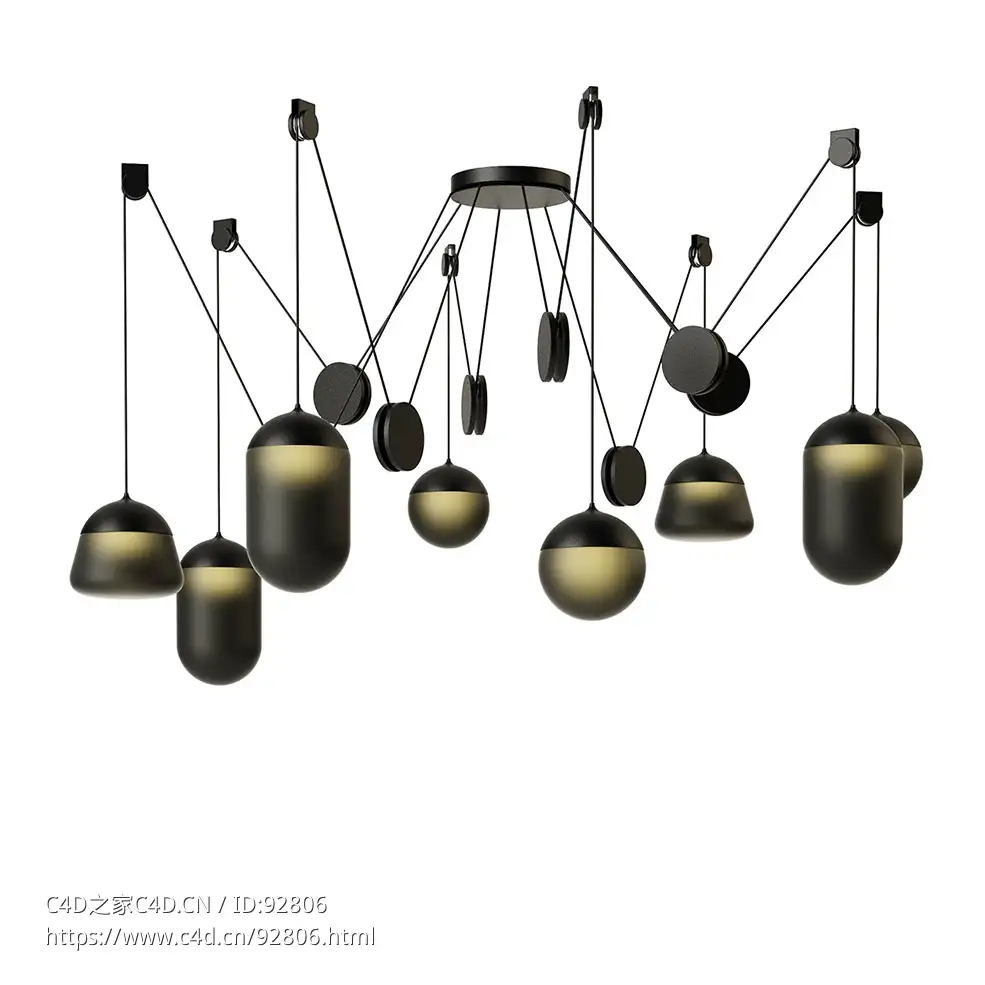 布罗基斯品牌行星吊灯PC12413D模型素材下载Planets Pendant Lamp PC1241 by Brokis