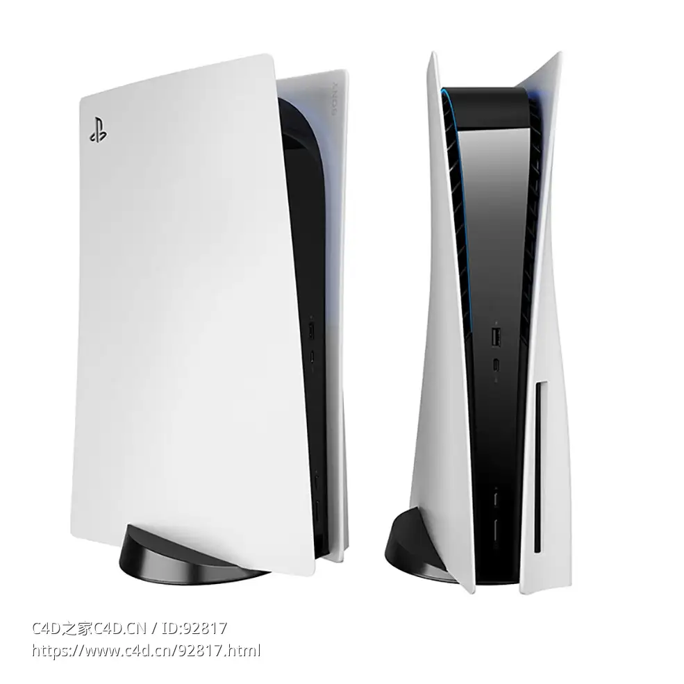 索尼品牌PlayStation 5游戏主机3D模型素材下载PlayStation 5 Console by Sony