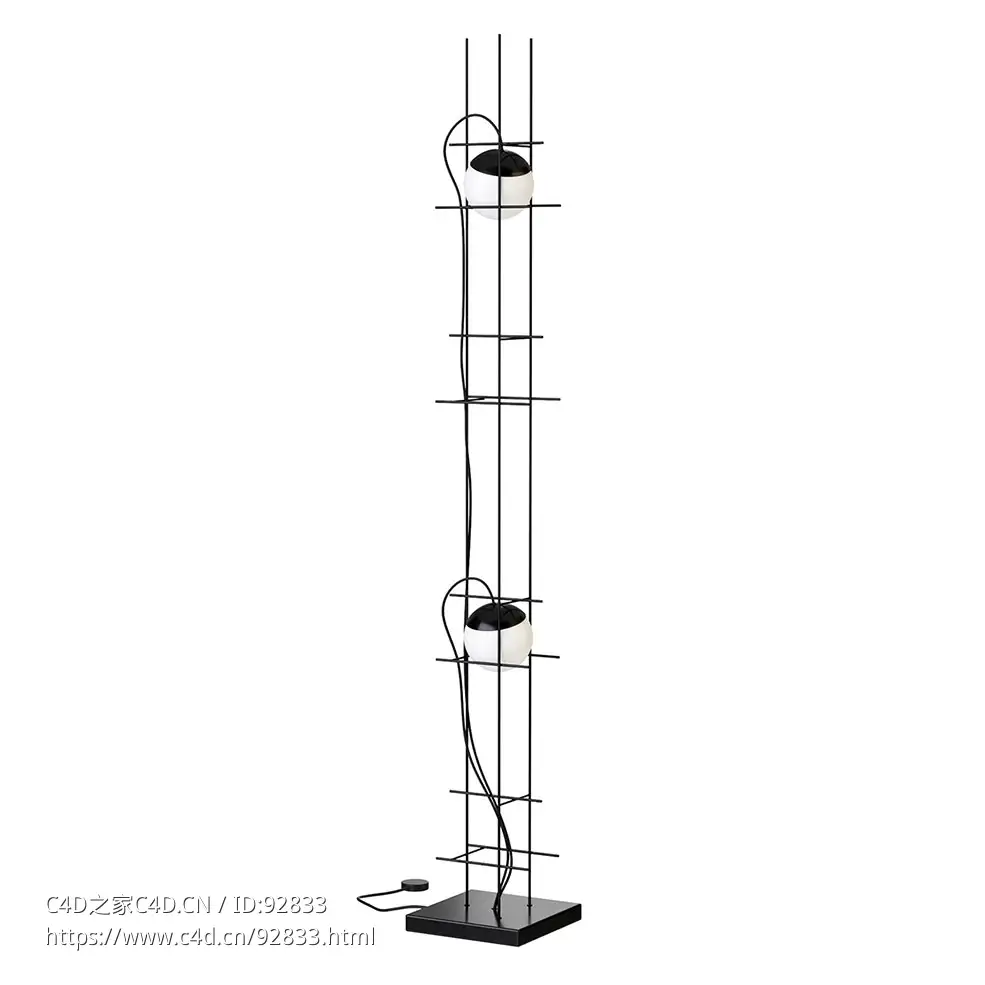 画框式LED落地灯 (Vistosi品牌装饰立灯)3D模型素材下载Plot Frame PT LED Floor Lamp
