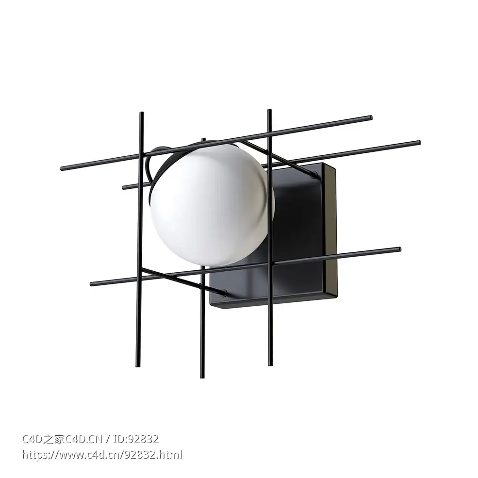 画框式LED壁灯 (Vistosi品牌装饰壁灯)3D模型素材下载Plot Frame AP LED Wall Light by