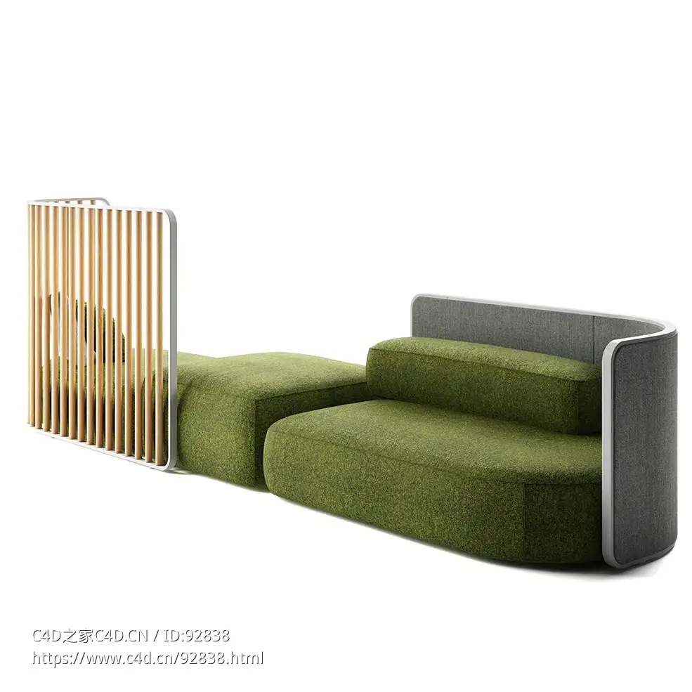 加号座椅系统 (Lapalma模块化座椅)3D模型素材下载Plus Seating System by Lapalma