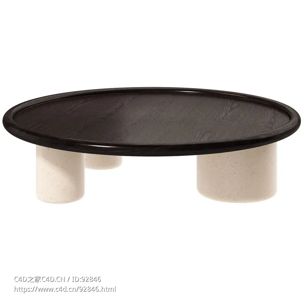 冥王星120厘米咖啡桌 (Tacchini品牌茶几)3D模型素材下载Pluto Coffee Table 120 by Ta