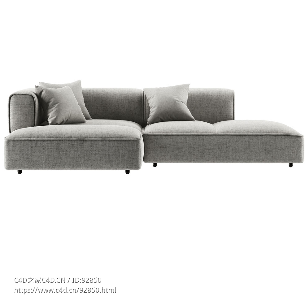 泡芙沙发 (Won Design品牌现代沙发)3D模型素材下载Poff Sofa by Won Design