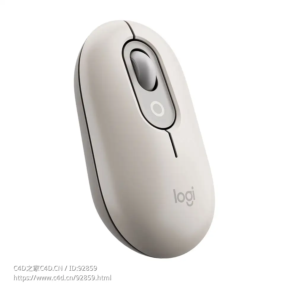 薄雾版无线鼠标 (罗技Pop系列鼠标)3D模型素材下载Pop Wireless Mouse Mist