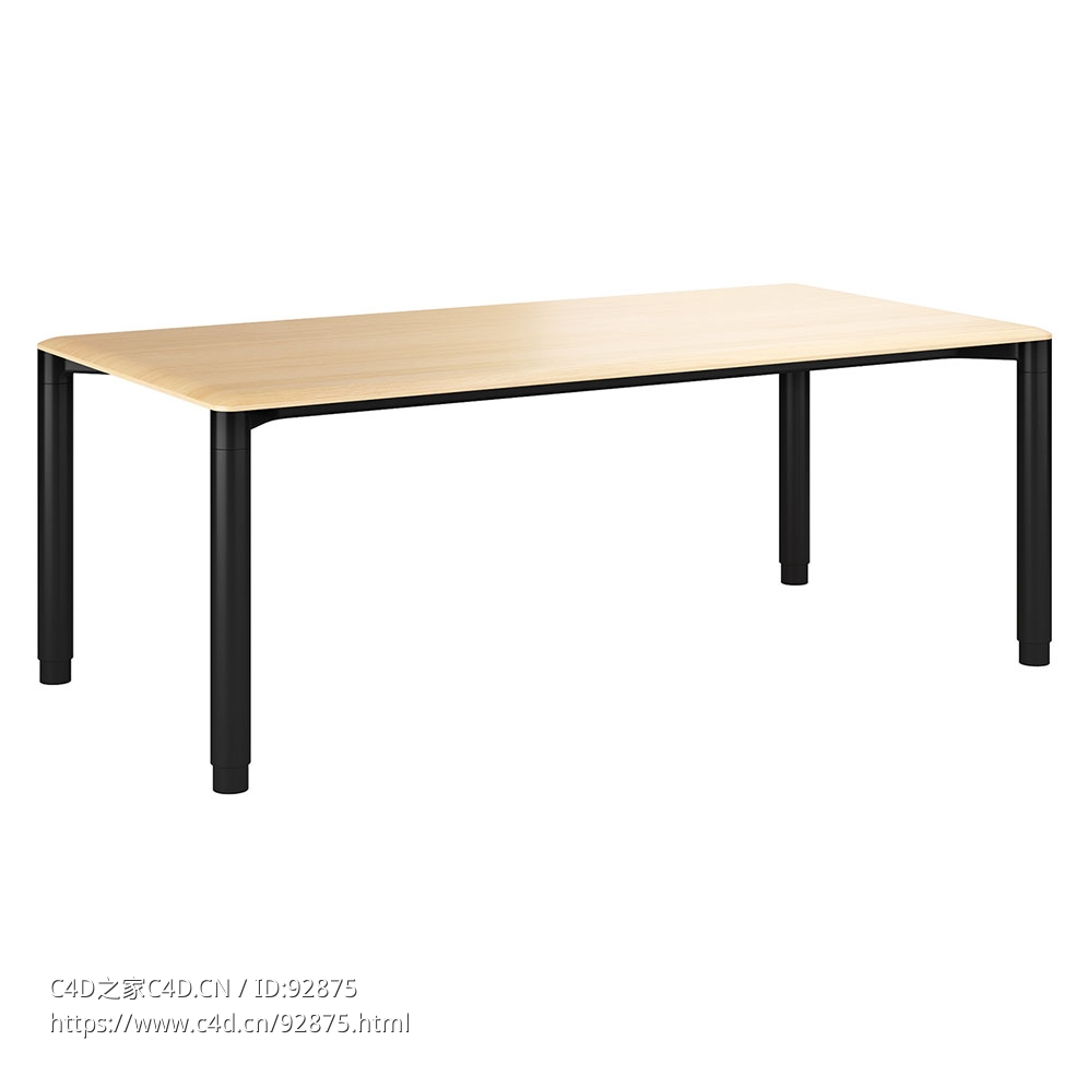 端口办公桌 (Bene品牌办公家具)3D模型素材下载Ports Table by Bene