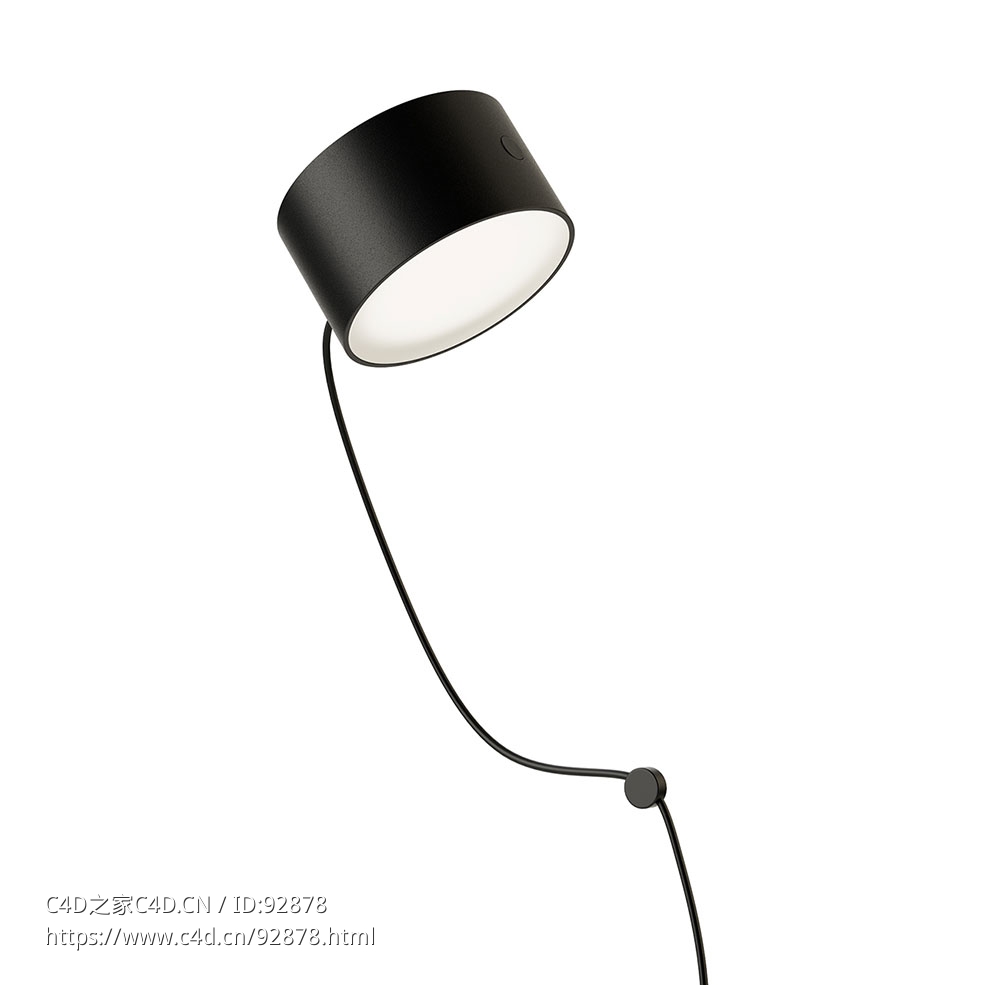 柱型壁灯 (Muuto现代照明)3D模型素材下载Post Wall Lamp by Muuto
