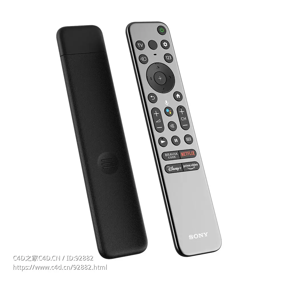 2022高级遥控器 (索尼电视配件)3D模型素材下载Premium Remote Control 2022 by Sony