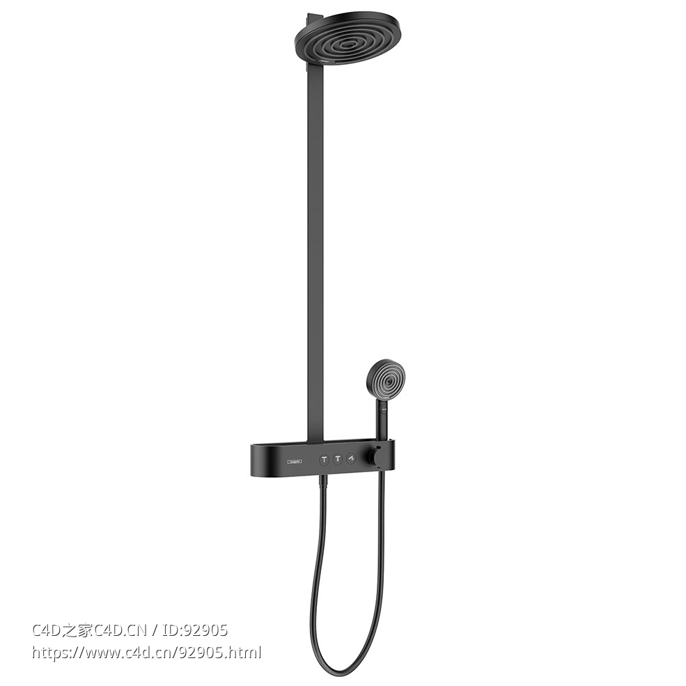 脉冲260节水型淋浴柱 (汉斯格雅淋浴系统)3D模型素材下载Pulsify S Showerpipe 260 Eco