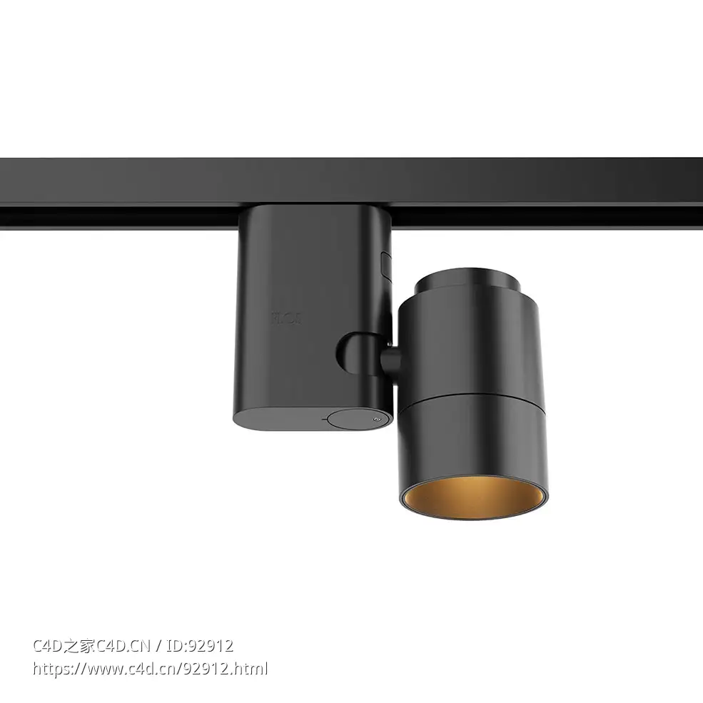 纯净导轨射灯 (Flos照明)3D模型素材下载Pure Pro Spot Track Mounting by Flos