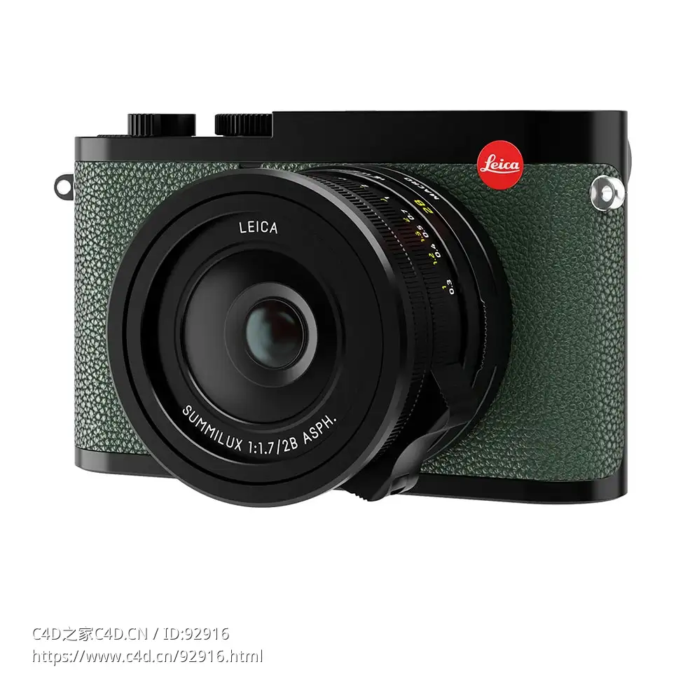 Q2 007特别版数码相机 (徕卡相机)3D模型素材下载Q2 007 Edition Digital Camera by Le