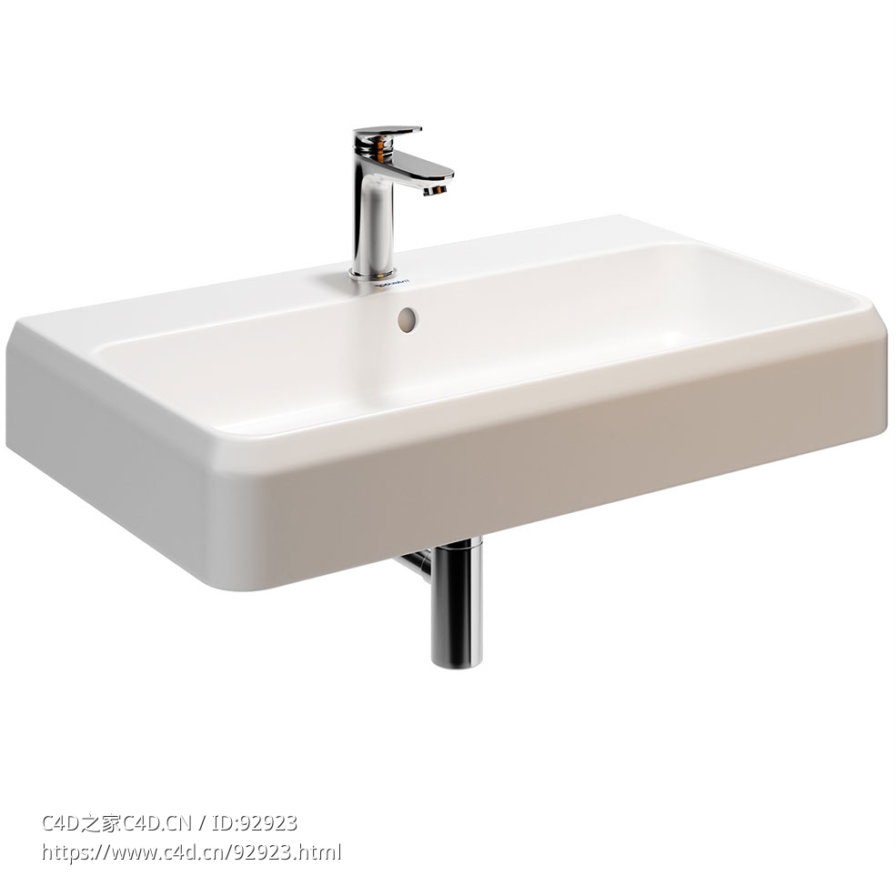 卡特格洗手盆 (杜拉维特卫浴)3D模型素材下载Qatego Washbasin by Duravit