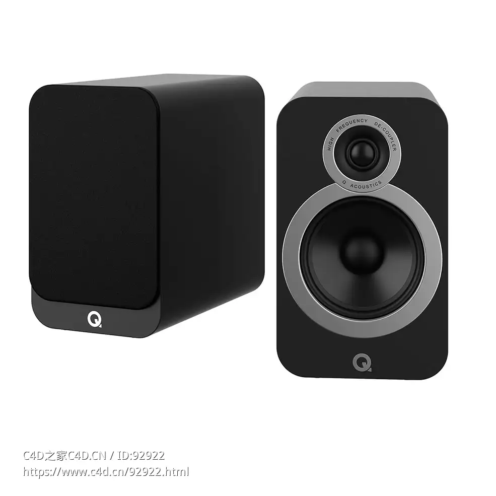 Q3020i书架音箱 (Q Acoustics音响)3D模型素材下载Q3020i Bookshelf Speakers by Q Aco