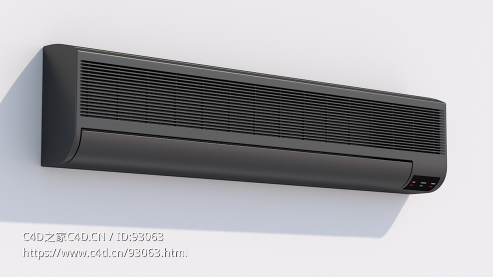 室内壁挂式空调C4D模型air conditioner