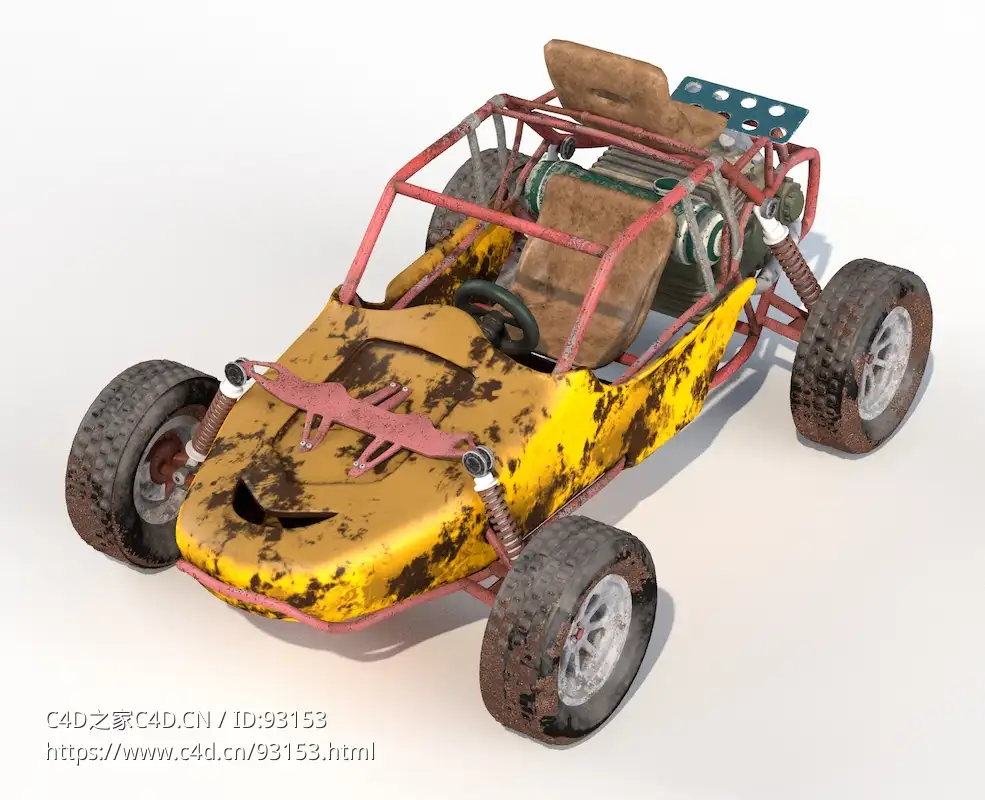 锈迹斑斑的PUBG越野车模型Rusty PUBG Buggy