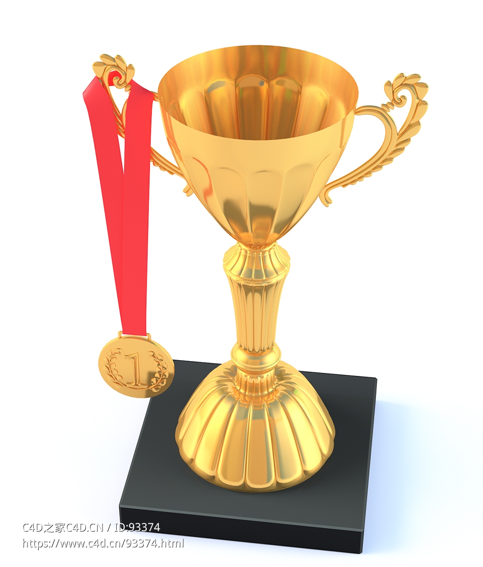 奖牌和奖杯C4D模型