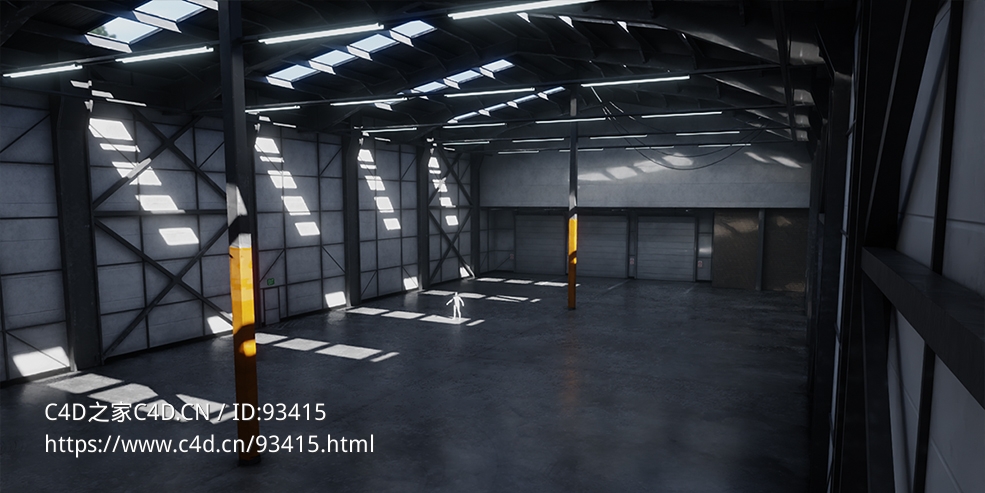 工业仓库场景3D模型 Industrial Warehouse