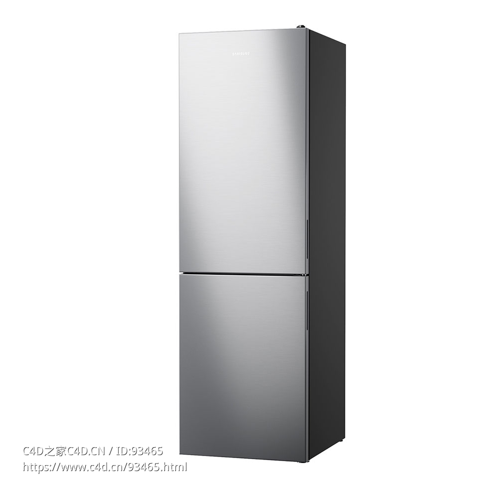 三星186厘米RB3V系列冰箱冷冻柜3D模型素材下载RB3V Fridge Freezer 186 cm by Samsung