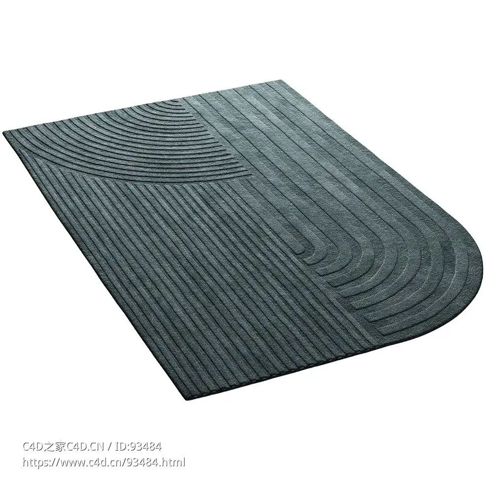 Muuto品牌300尺寸浮雕地毯3D模型素材下载Relevo Rug 300 by Muuto